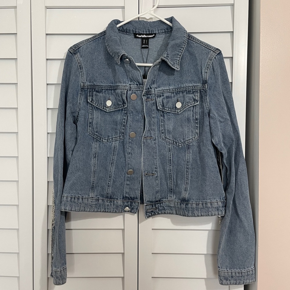 Denim Jacket with Fringe Detailing - Picture 2 of 3